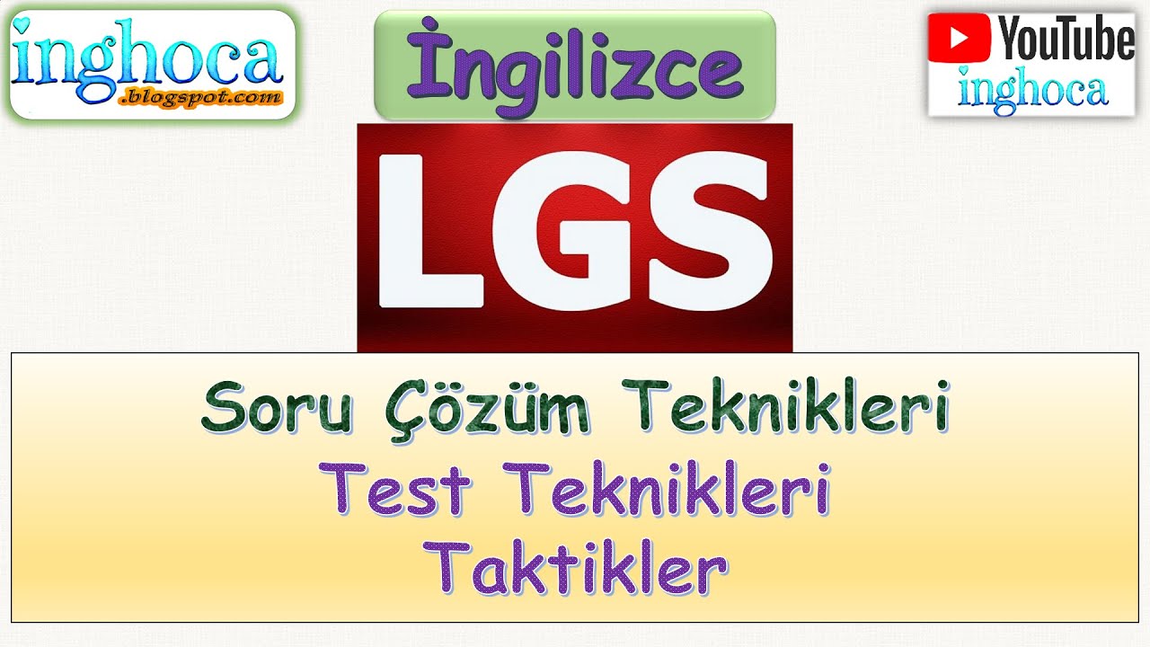 LGS ingilizce  soru çözüm taktikleri ingilizce