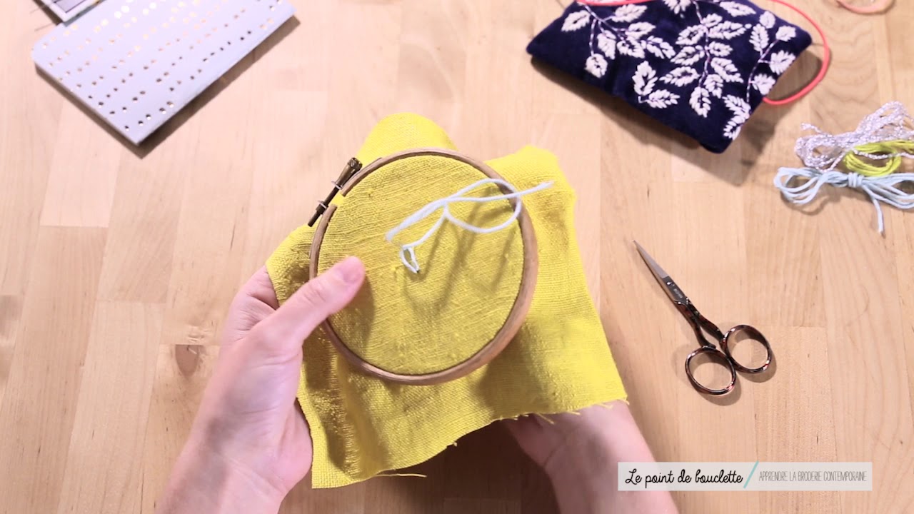 Le point de bouclette - Broderie contemporaine