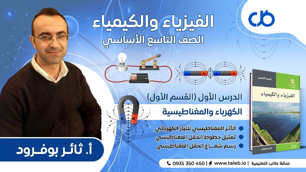 الحقل المغناطيسي المتولد عن تيارات كهربائية - تاسع - فيزياء