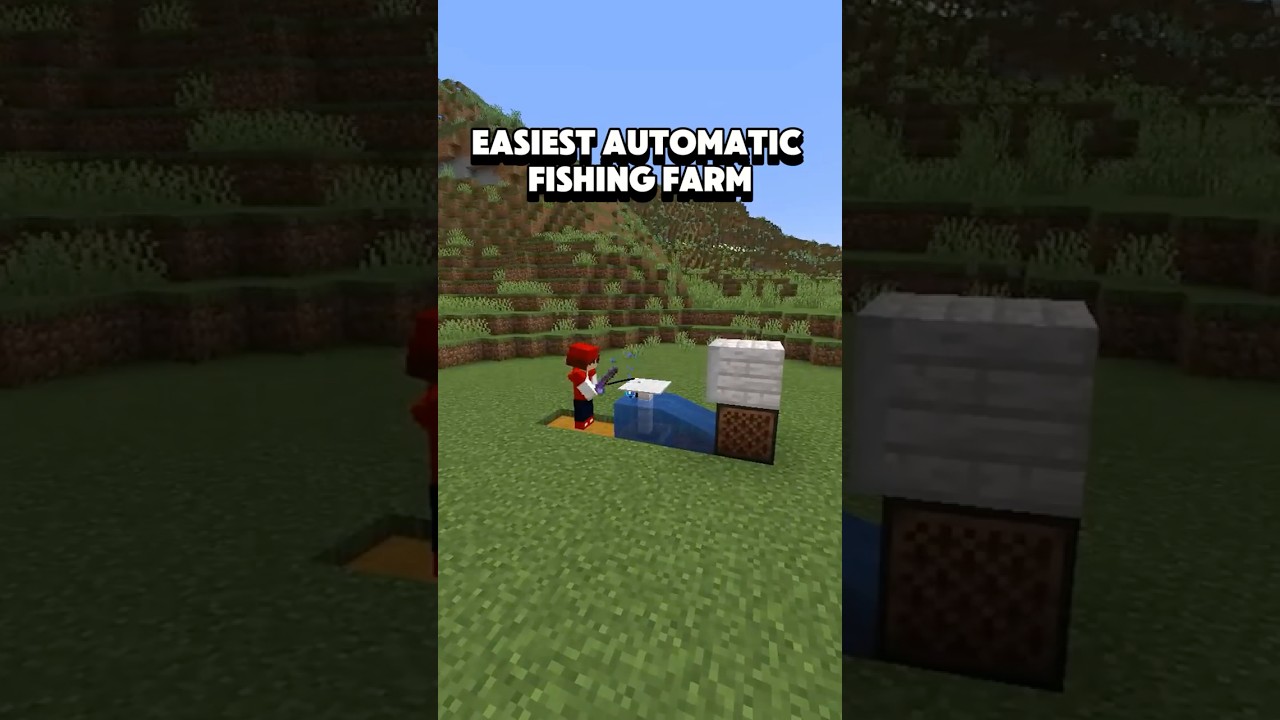 Easiest Automatic Fishing Farm In Minecraft! #minecraft #survival #minecraftfarms
