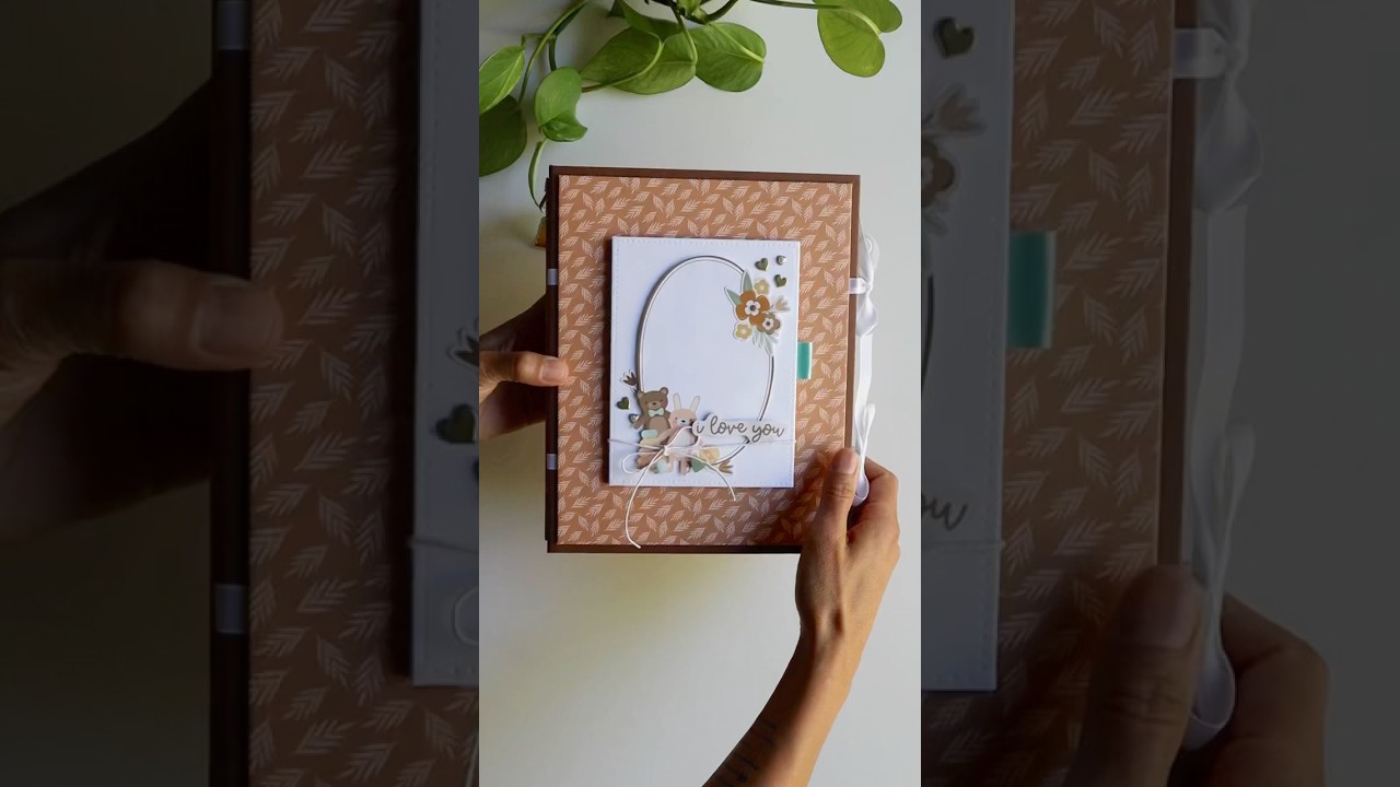 I made a baby girl mini album + tutorial base design ready #minialbums #minialbumscrap #minialbum