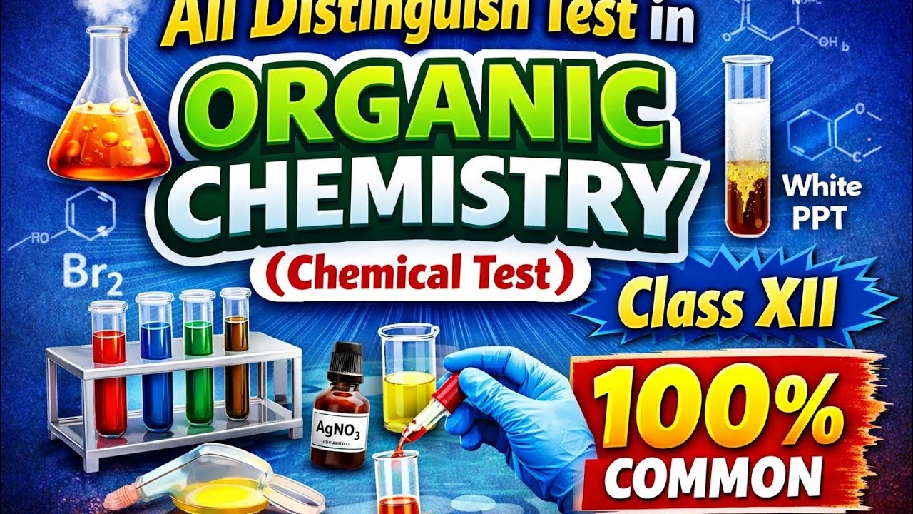 All Distinguish Chemical Tests in Organic Chemistry | Class 12 Boards 2026 | 100% Important