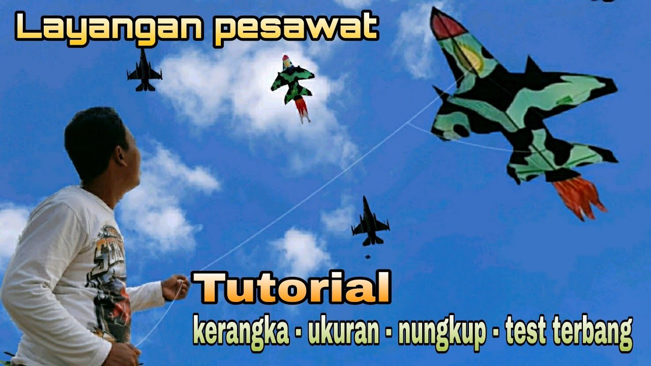 Cara membuat layangan unik dan mudah di buat | layangan pesawat tempur