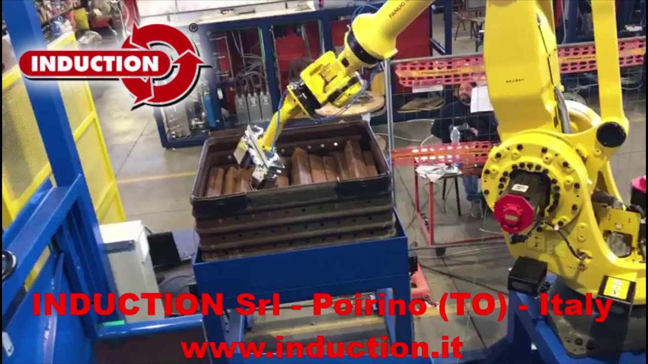3D ROBOT VISION LOADING SYSTEM for hot forging induction furnaces - Loading of long billets