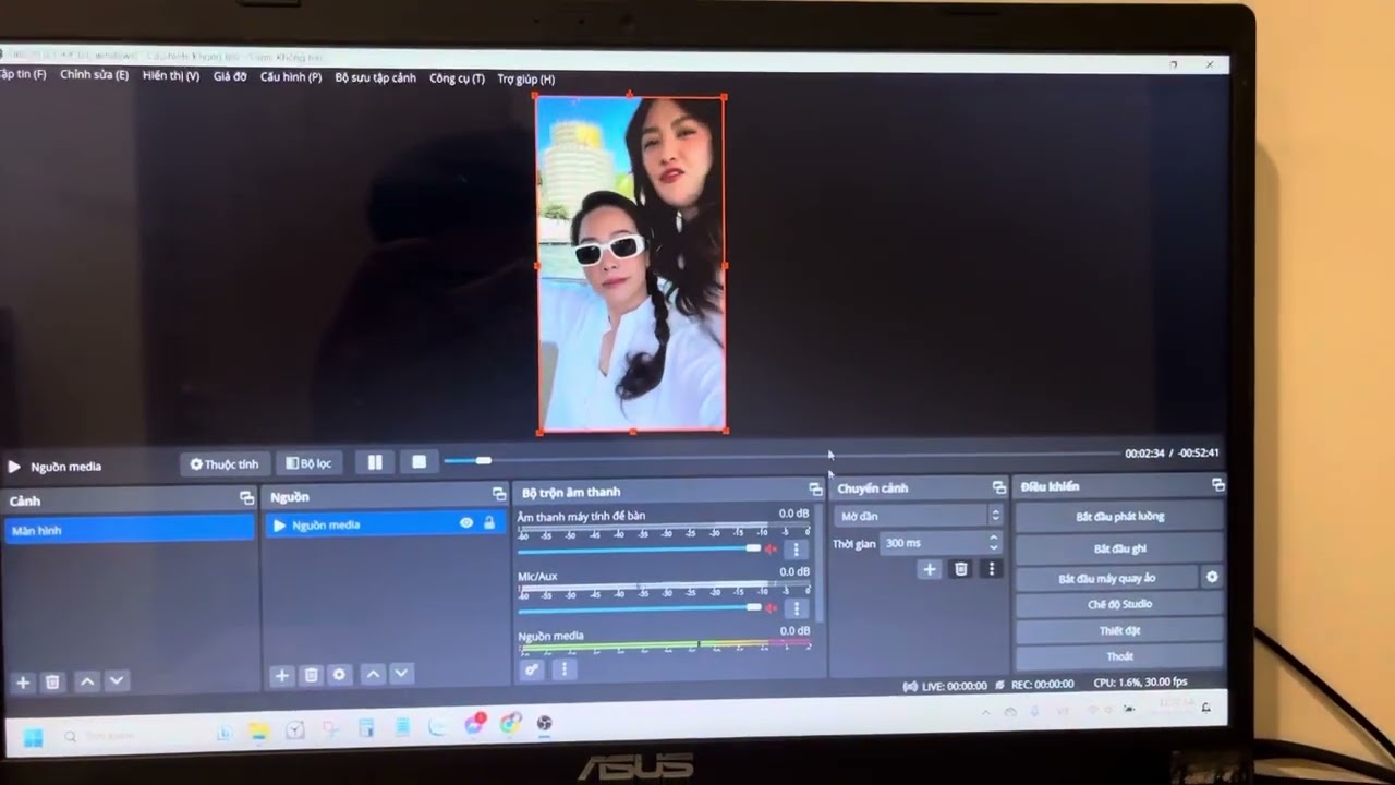 Phát lại live fb bằng obs