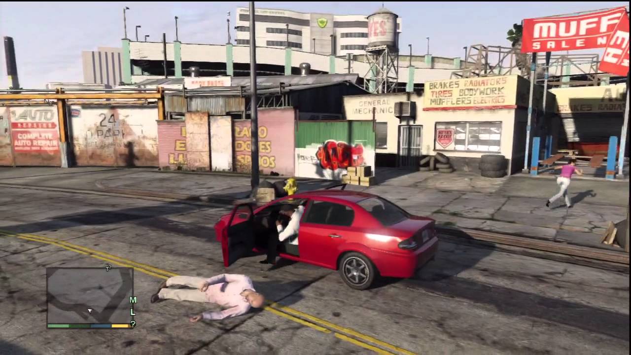 Grand Theft Auto V Gameplay: Franklin Steals A Car From A Movie Set & Assassinates Jackson Skinner