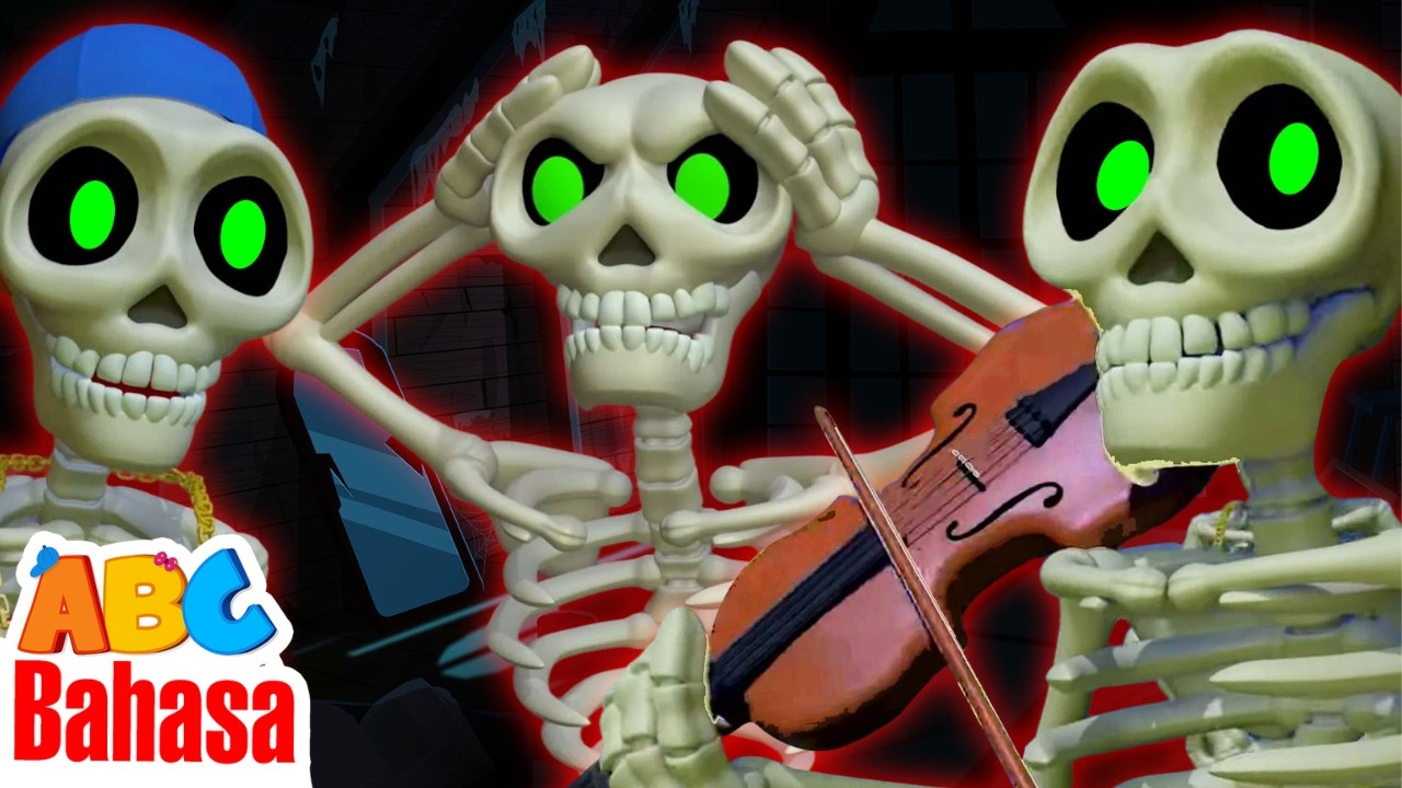 Lima Kerangka Memasak Pizza Lezat 💀🎃🍕  Lagu Anak-anak Halloween 2025