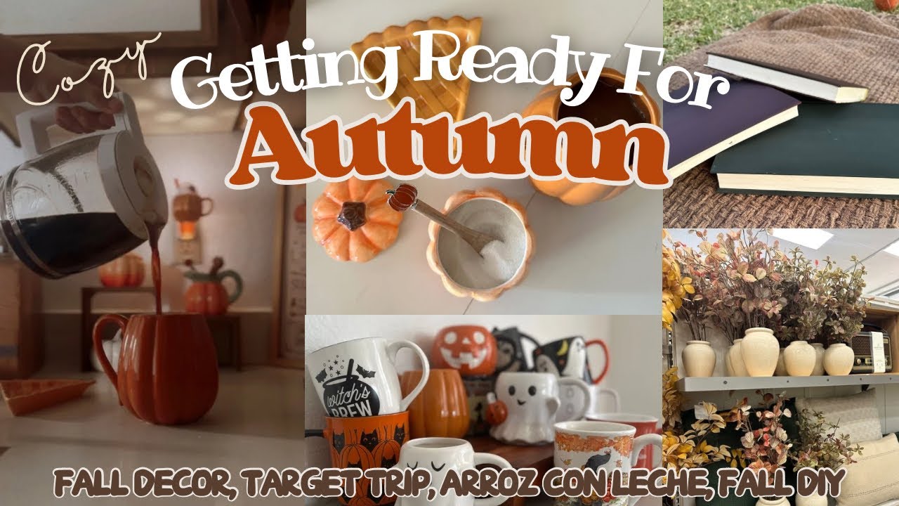 COZY🍂☕️GETTING READY FOR FALL VLOG! Fall decor 2024, Target trip, making arroz con leche #fallvibes