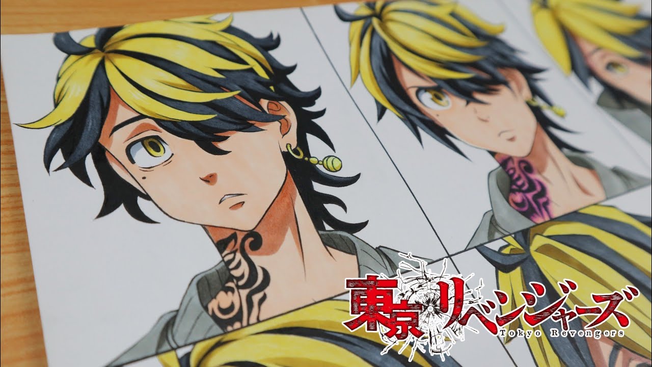Drawing Kazutora Hanemiya in different anime styles | Tokyo Revengers