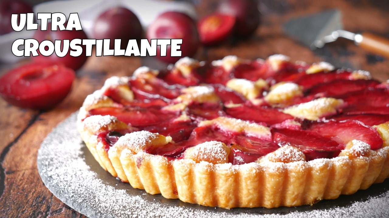 La TARTE Feuilletée aux PRUNES - Une Recette facile à base de Pâte Feuilletée Maison
