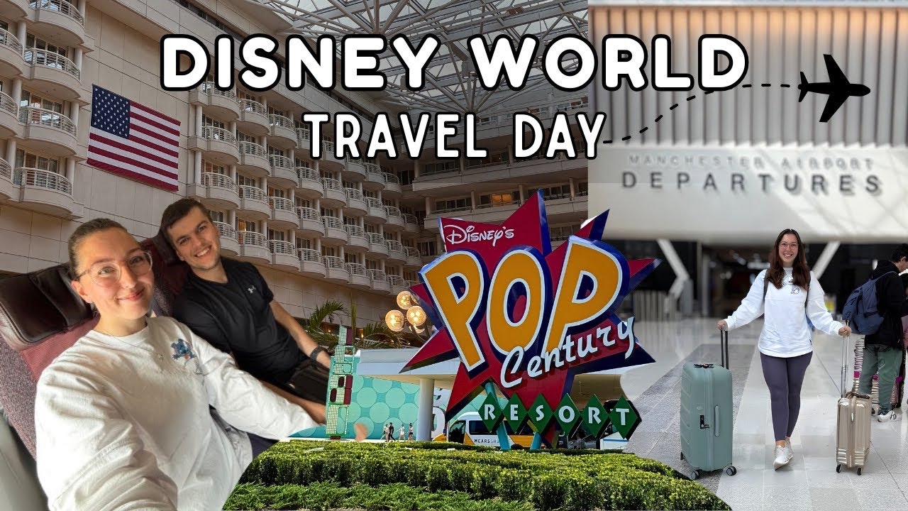 WALT DISNEY WORLD TRAVEL DAY // Virgin Economy Flight to MCO, Pop Century Resort & Disney Springs