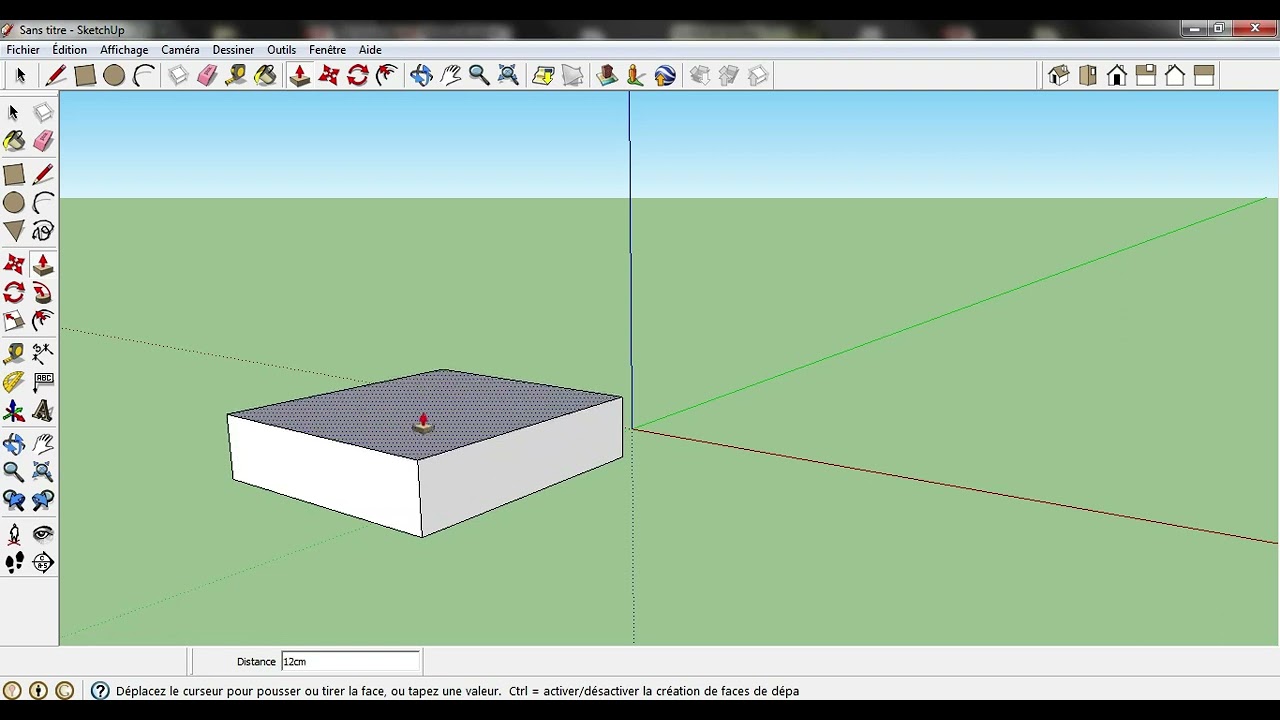Cube avec sketchup