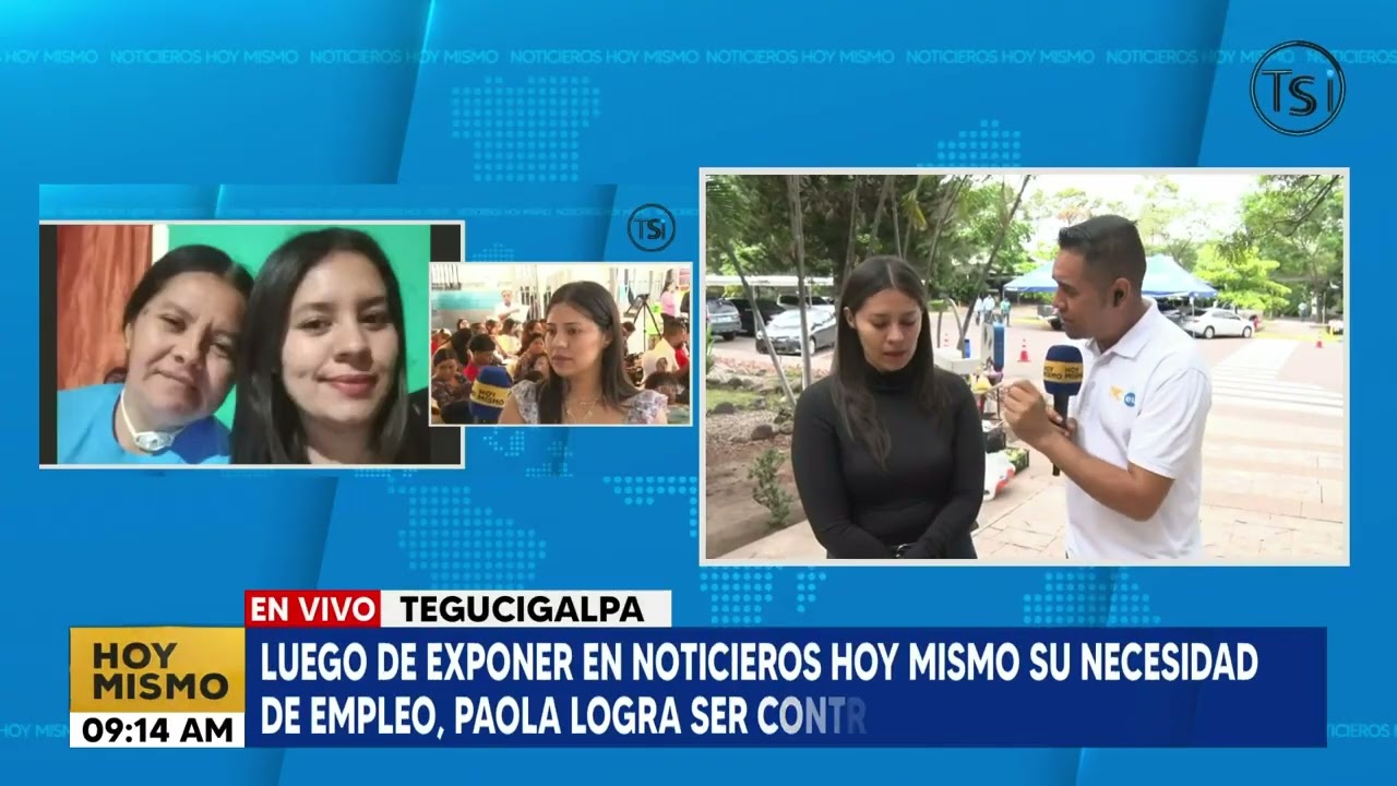 Hondureña logra conseguir empleo gracias a gestión de Hoy Mismo