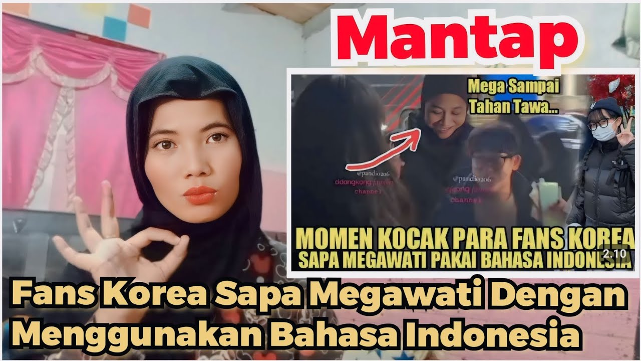 MEGA SAMPAI TAHAN TAWA❗PARA FANS SAPA MEGAWATI HANGESTRI PAKAI BAHASA INDONESIA!!