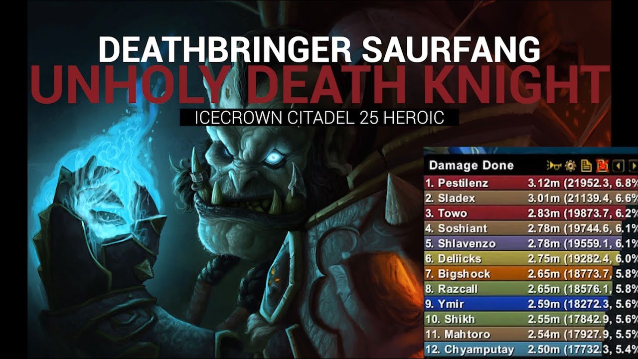 OUT DPSing a BIS Warrior ! Unholy Death Knight | Deathbringer Saurfang 25 HC| Wrath of the Lich King