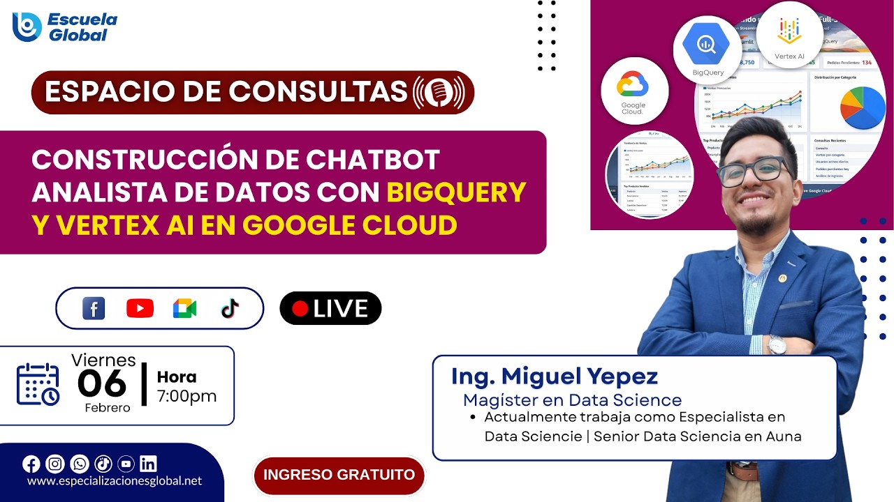 𝐂𝐎𝐒𝐍𝐓𝐑𝐔𝐂𝐂𝐈𝐎́𝐍 𝐃𝐄 𝐂𝐇𝐀𝐓𝐁𝐎𝐓 𝐀𝐍𝐀𝐋𝐈𝐒𝐓𝐀 𝐃𝐄 𝐃𝐀𝐓𝐎𝐒 𝐂𝐎𝐍 𝐁𝐈𝐆𝐐𝐔𝐄𝐑𝐘 𝐘 𝐕𝐄𝐑𝐓𝐄𝐗 𝐀𝐈 𝐄𝐍 𝐆𝐎𝐎𝐆𝐋𝐄 𝐂𝐋𝐎𝐔𝐃 🥳