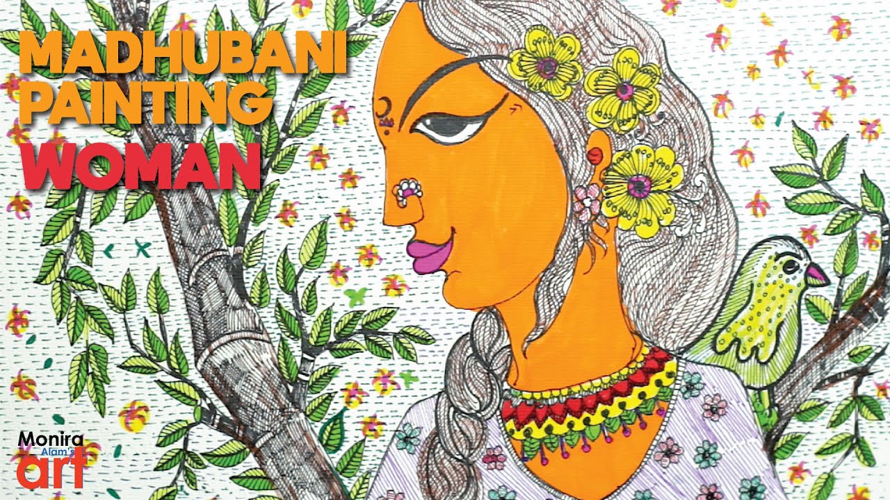 How to Madhubani Art | Indian folk art I Madhubani painting easy