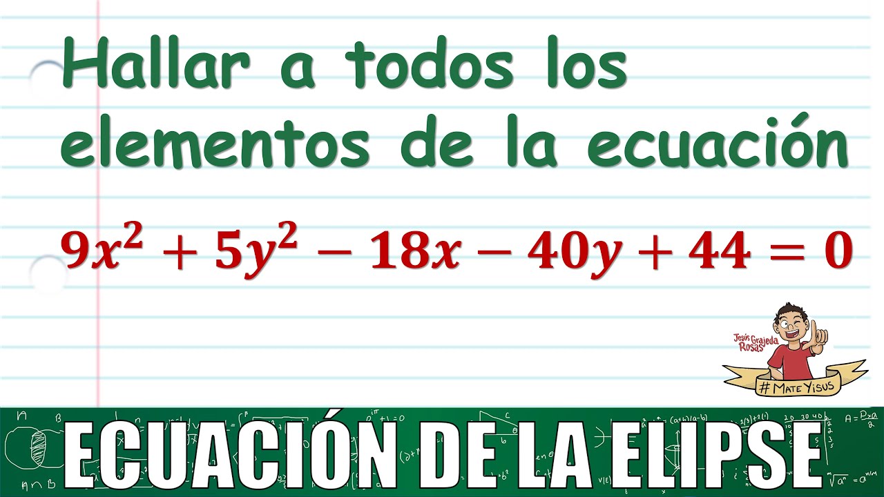 63. Encontrar a todos los elementos de una elipse cuando te dan su ecuación general.