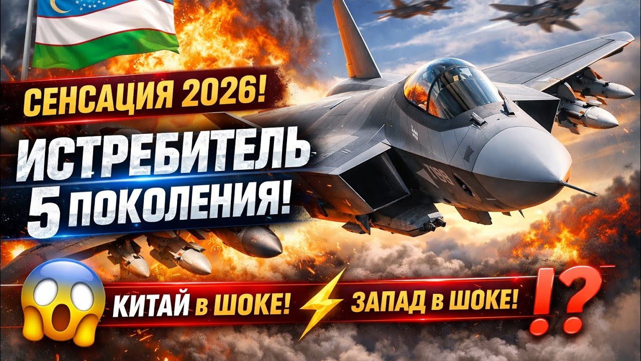 🇺🇿 УЗБЕКИСТАН ВЗОРВАЛ МИР! Новый Истребитель 5-го Поколения 2026 — Китай и Запад в ШОКЕ! 😱✈️