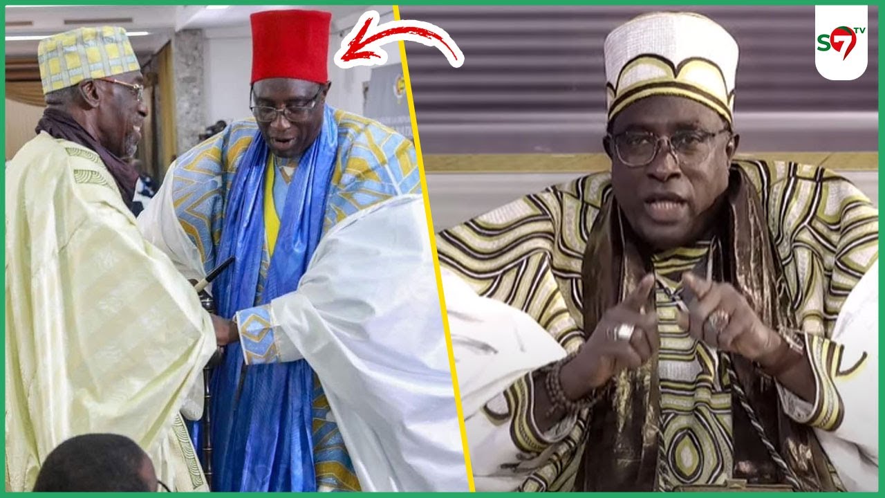 Poignée de main avec Ablaye M Diop: Grand Serigne P I Diagne 