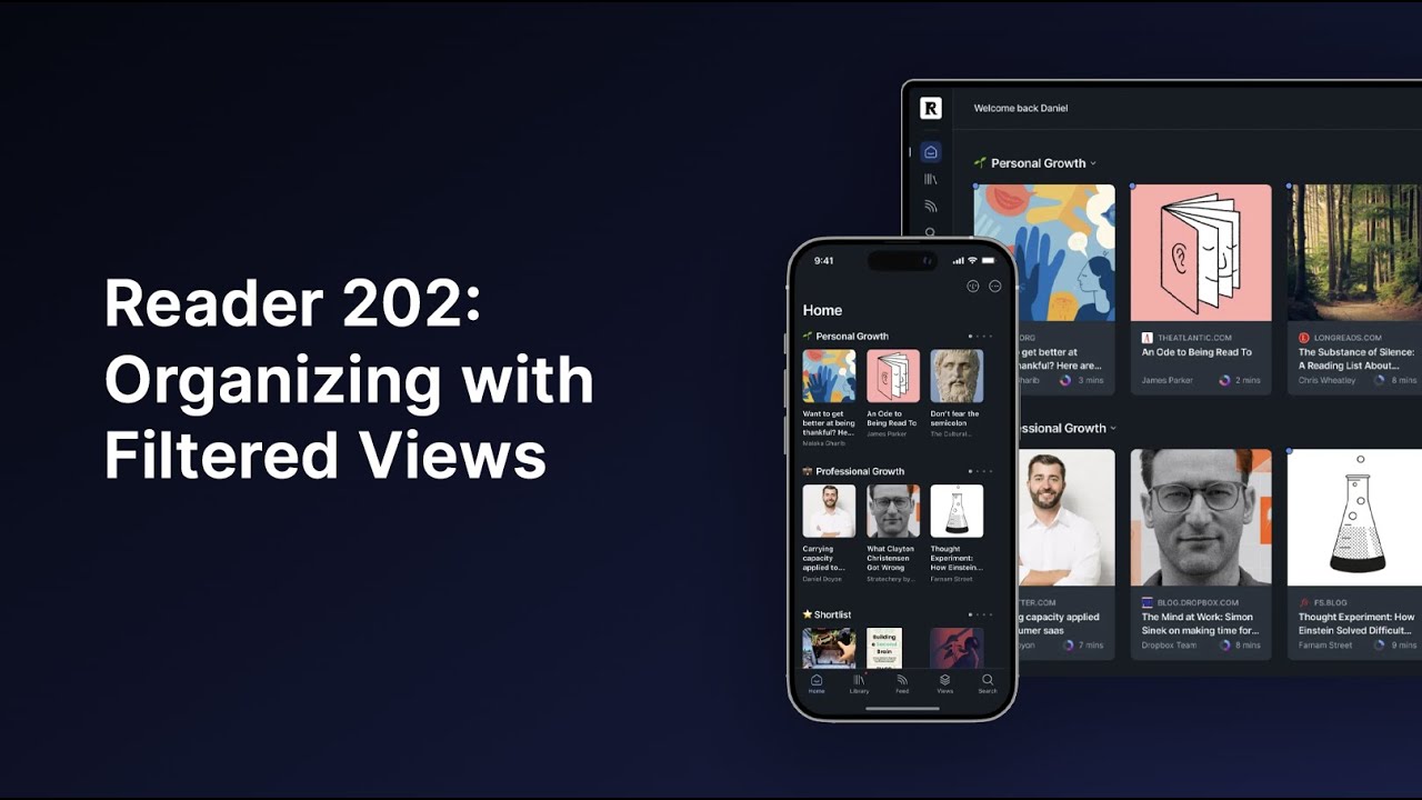 How to Organize Your Reader Account with Filtered Views