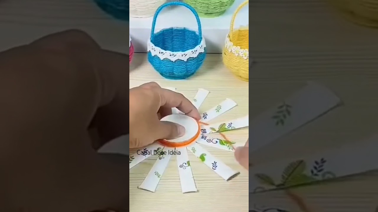 CESTINHA DE COPO E BARBANTE 🧵