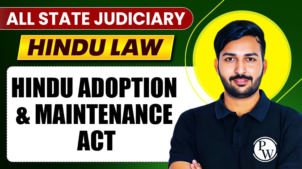 Hindu Adoption and Maintenance Act 1956 | Hindu Law | All State Judiciary | Judiciary By PW