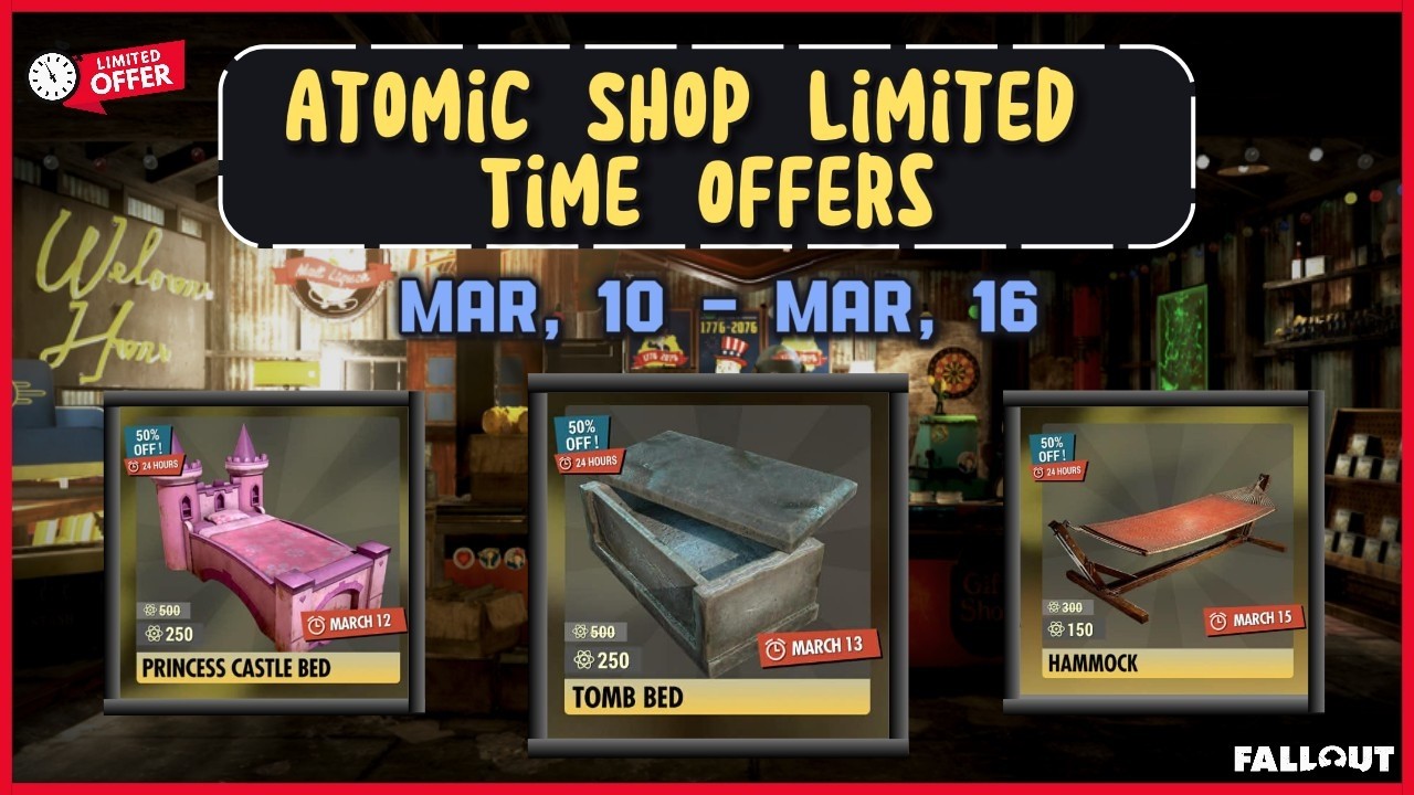 Fallout 76 - NEW Limited Time Daily Offers (Mar, 10 - Mar, 16)