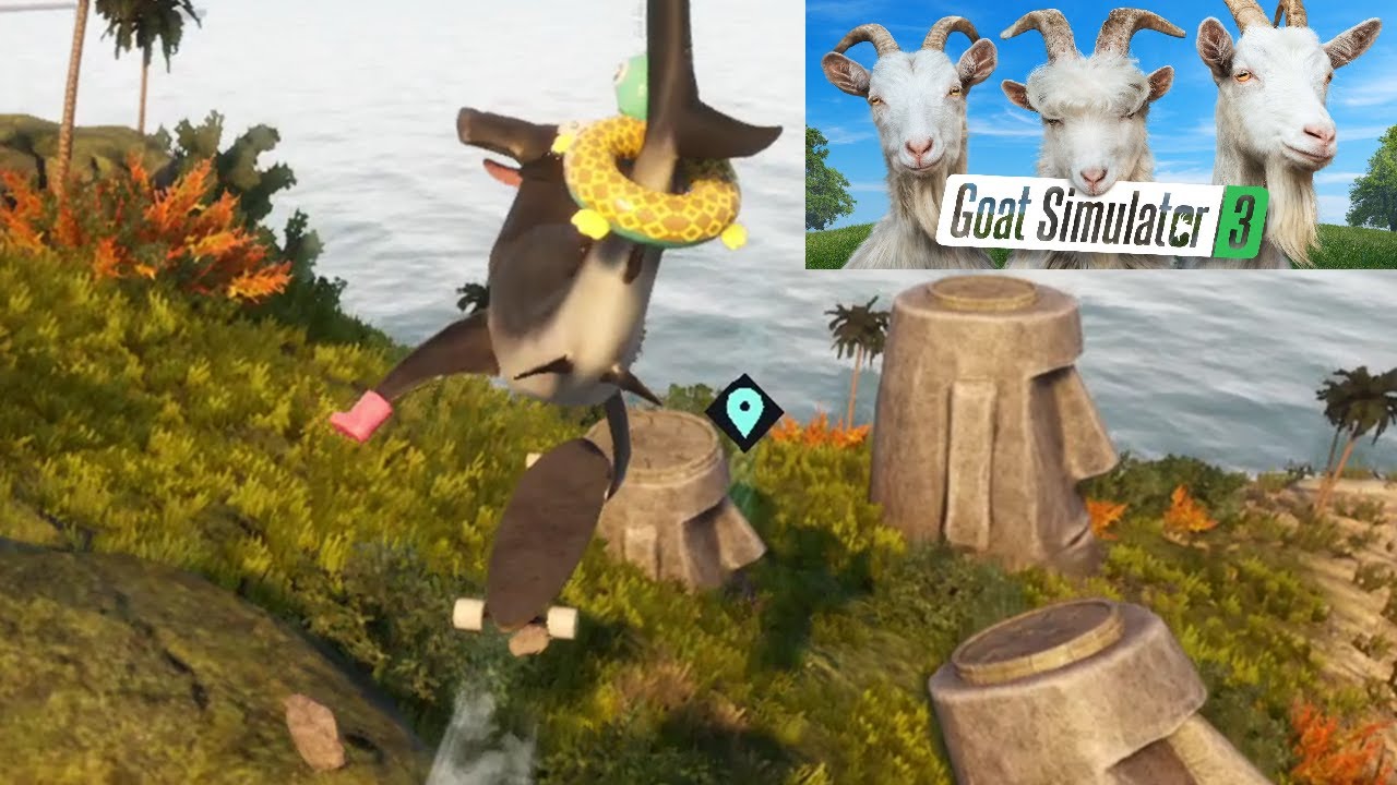 Goofing Around as a Skateboarding Shark in Goat Simulator 3 - This Game is incredible