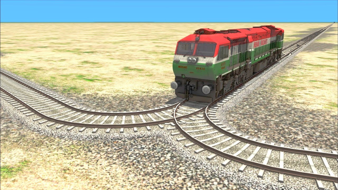 Impossible Dividing Train | Railroad Crossing indian railways train simulator 2022