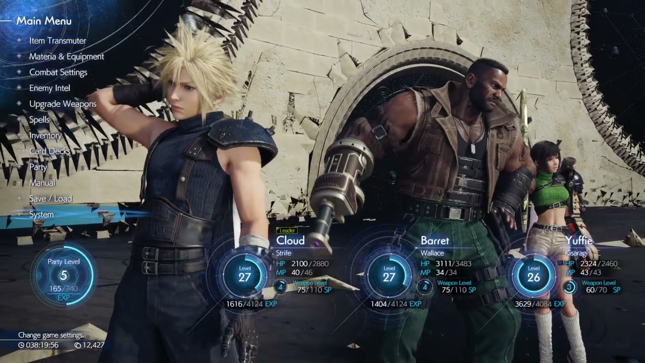 FFVII Rebirth PC, pop-in settings test