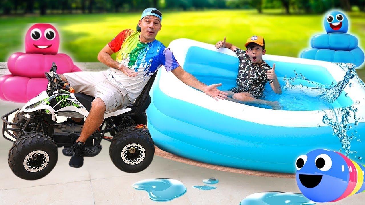 &iexcl;Aventuras locas con Jason y Alex! Piscina, Color Worms y desaf&iacute;os con juguetes 🎉