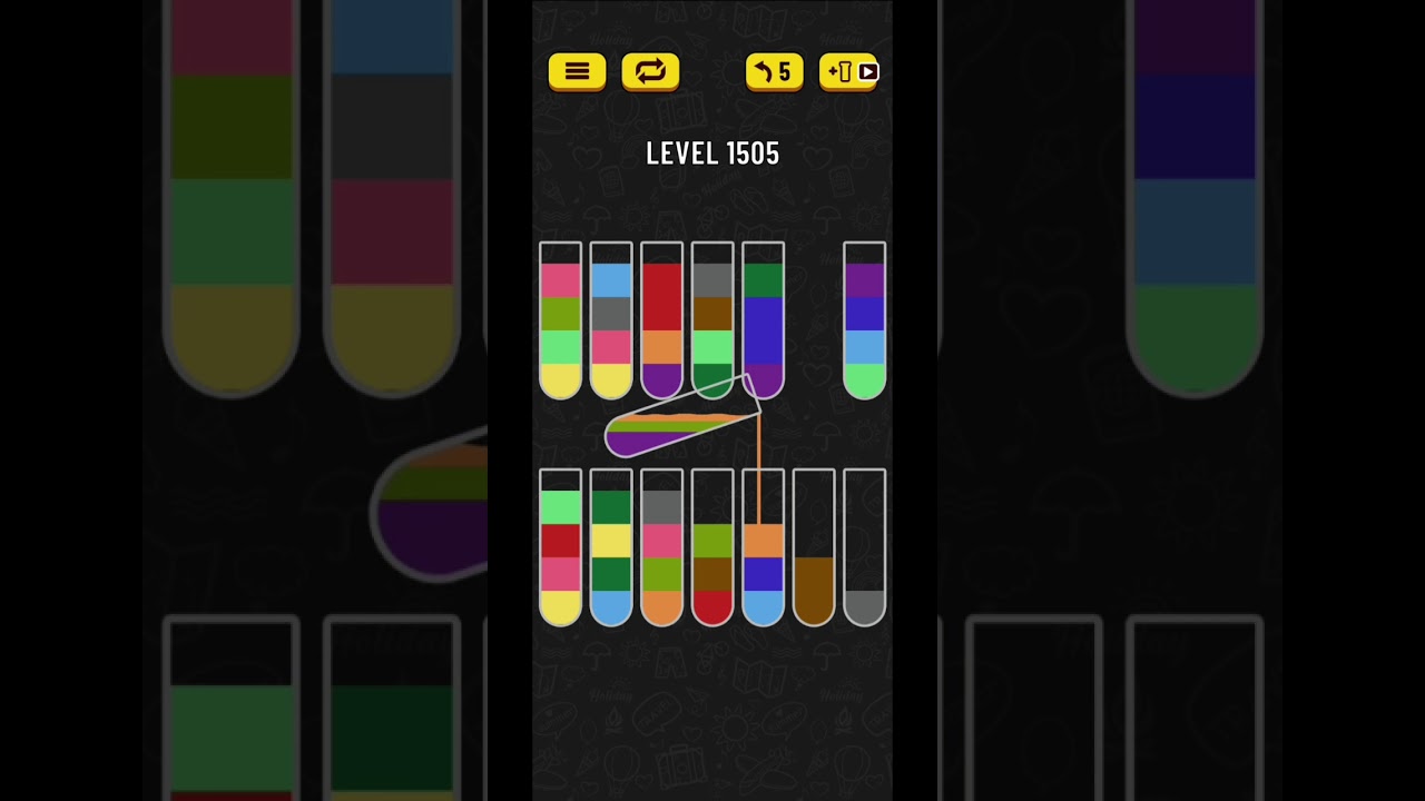 Water sort puzzle level 1505