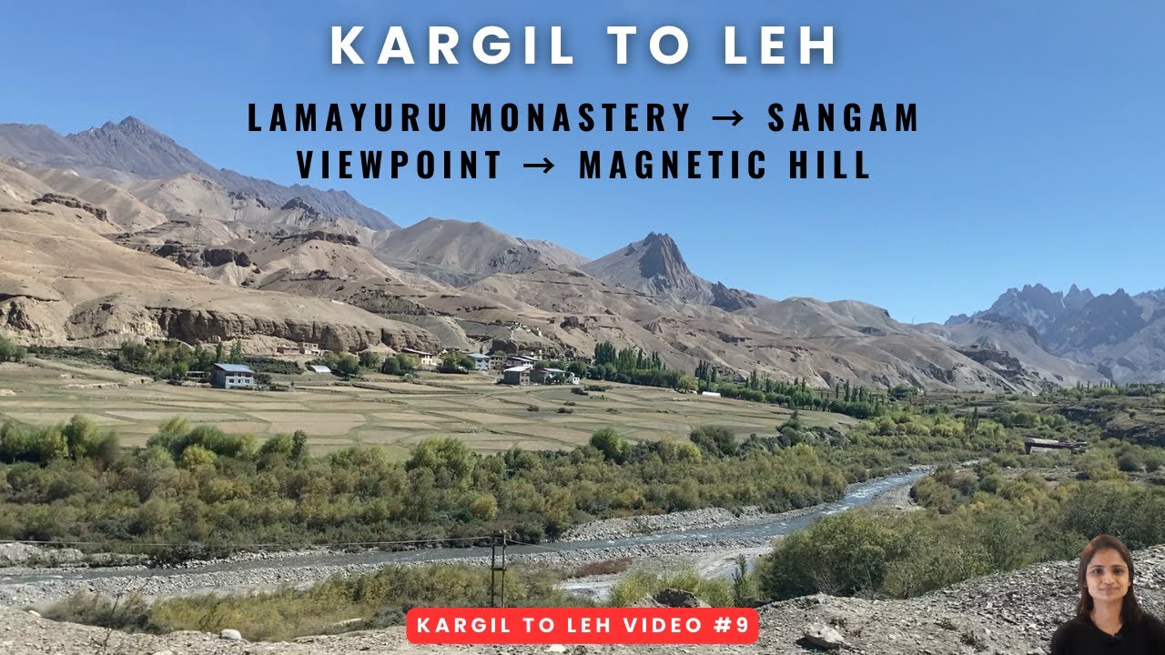 Exploring Ladakh : kargil to Leh Road Trip ||Lamayuru Moonland Sangam Viewpoint Magnetic Hill ||