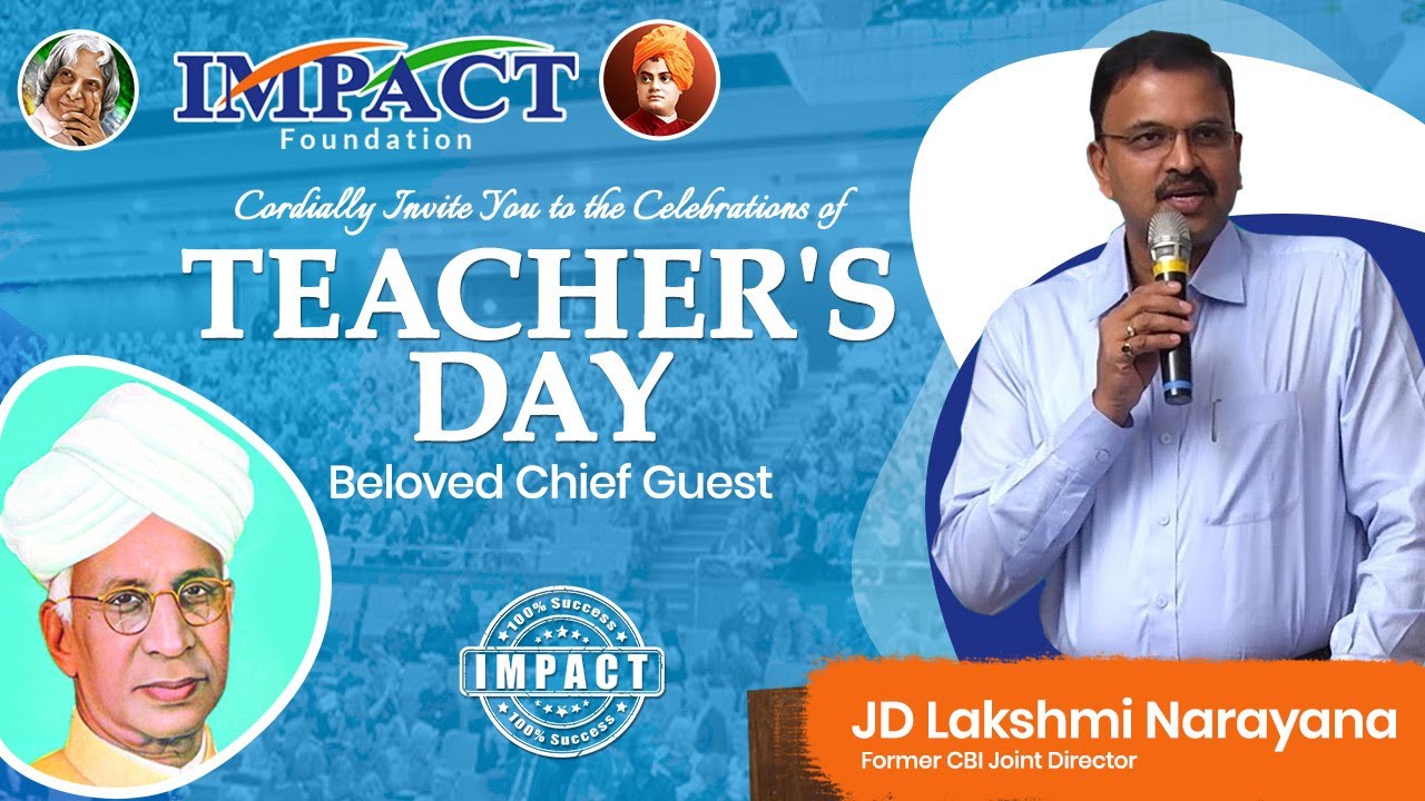 JD Laxminarayana || TEACHERS DAY || IMPACT || 2020