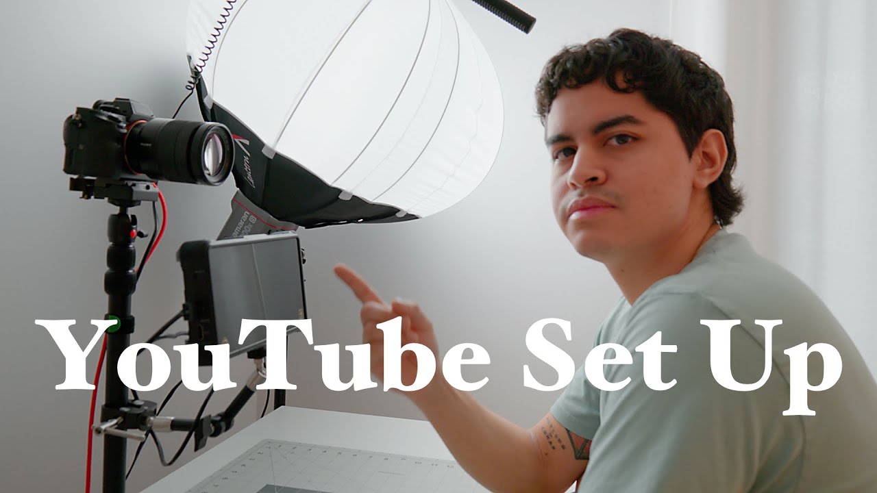 Building a simple YouTube studio set up in the corner of a room