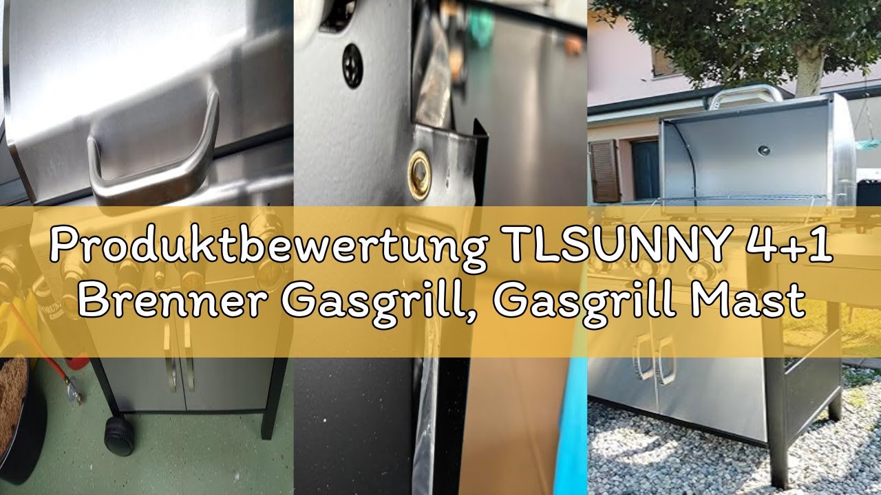 Produktbewertung TLSUNNY 4+1 Brenner Gasgrill, Gasgrill Master mit Seitenkochfeld, BBQ Grillwagen Ga
