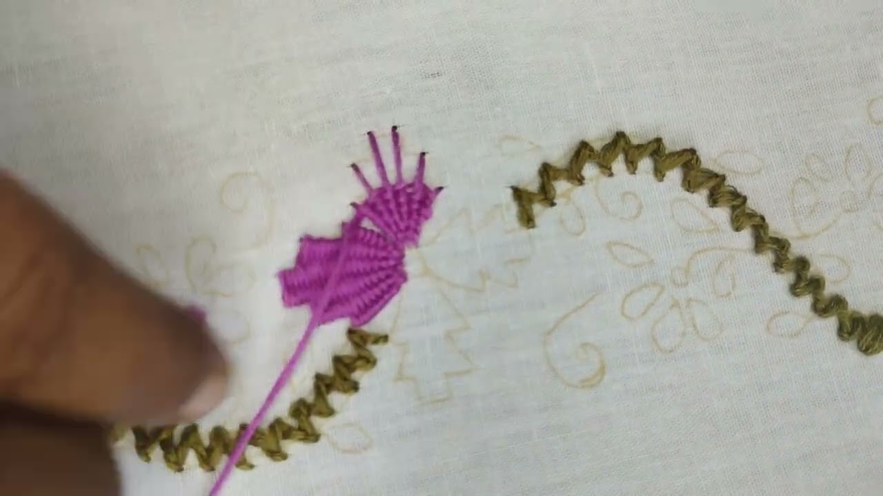 Kamal Work Embroidery: A Decorative Border Tutorial