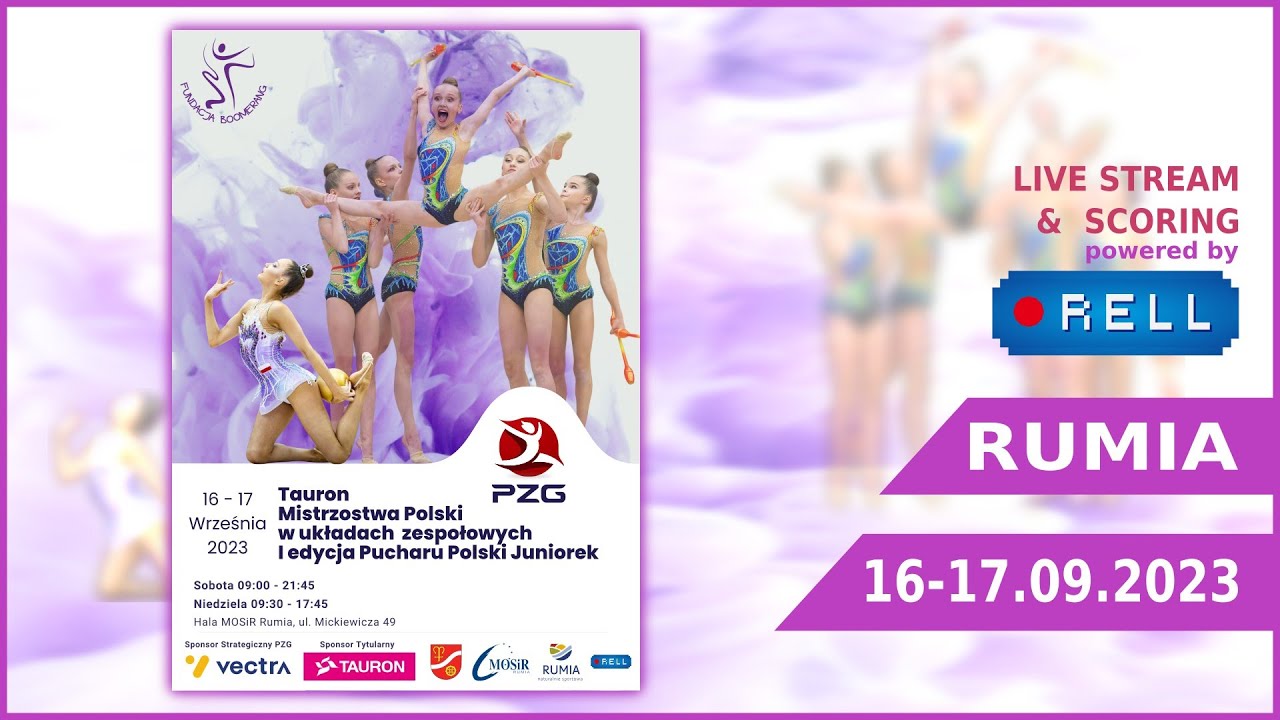 【▶️RELL 】TAURON MISTRZOSTWA POLSKI W UKŁADACH ZESPOŁOWYCH W GIMN. ARTYSTYCZNEJ 16.09.2023 RUMIA