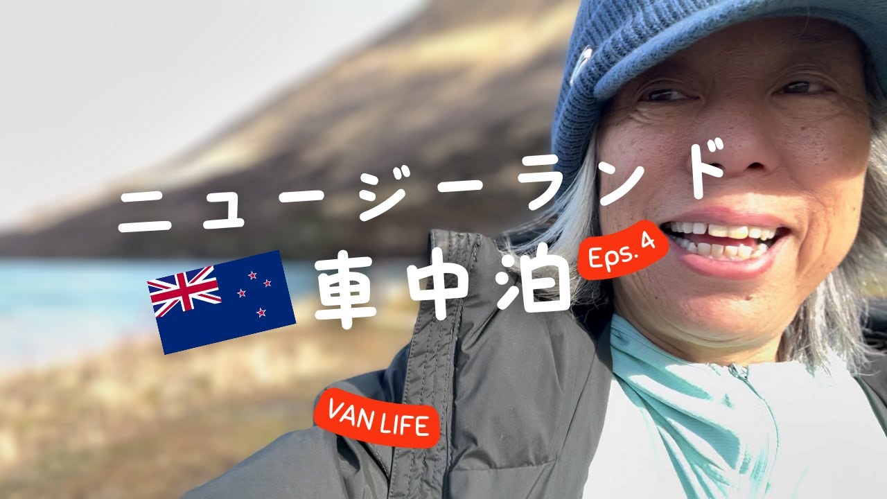 【ニュージーランド車中泊旅4/9】ブルーペンギンに会えるキャンプ場と震えるぐらい絶景のキャンプ場に行く６２歳バンライファーエム。概要欄にキャンプ場の詳細あり