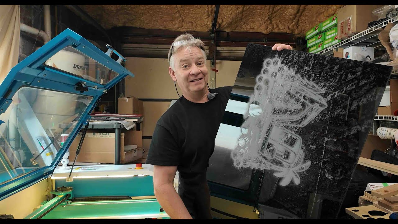 Working With BIG Acrylic on Thunder Laser Nova PLUS 35.  Part 1  100   4K