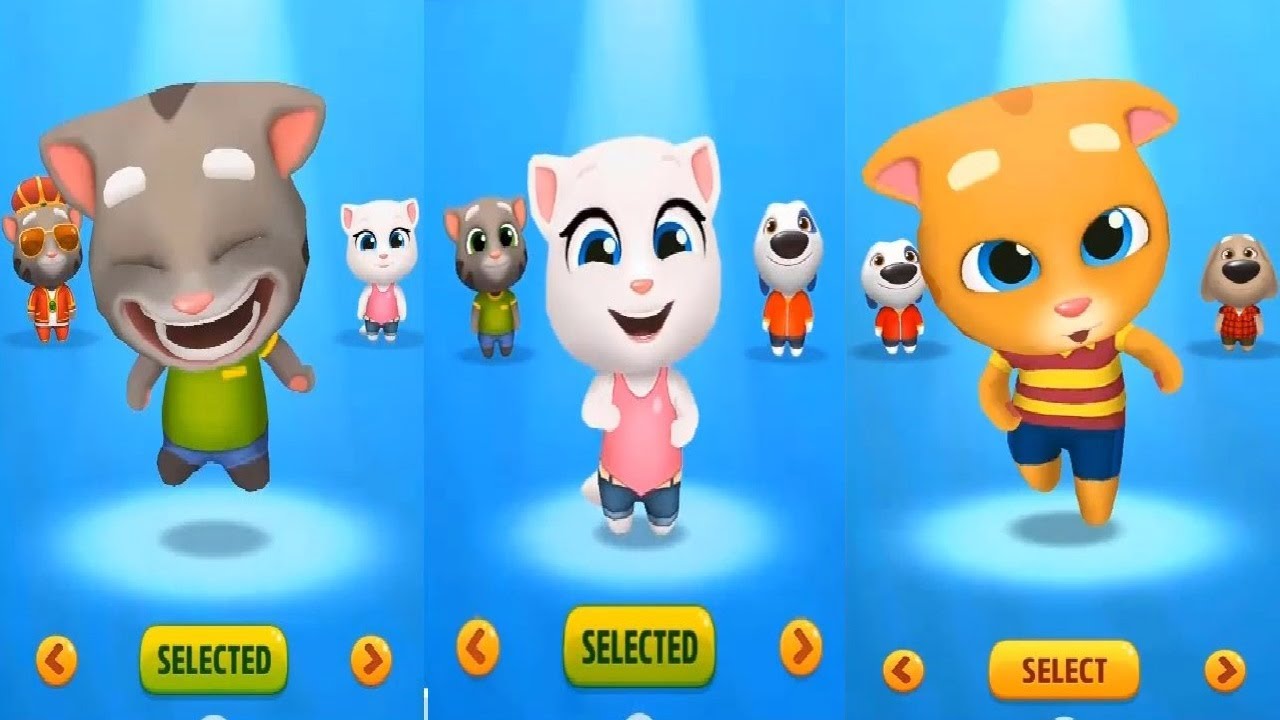 Talking Tom Gold Run  2020 2X Speed Talking Tom VS Angela VS Ginger CATCH THE RACCOON VS Boss Fight