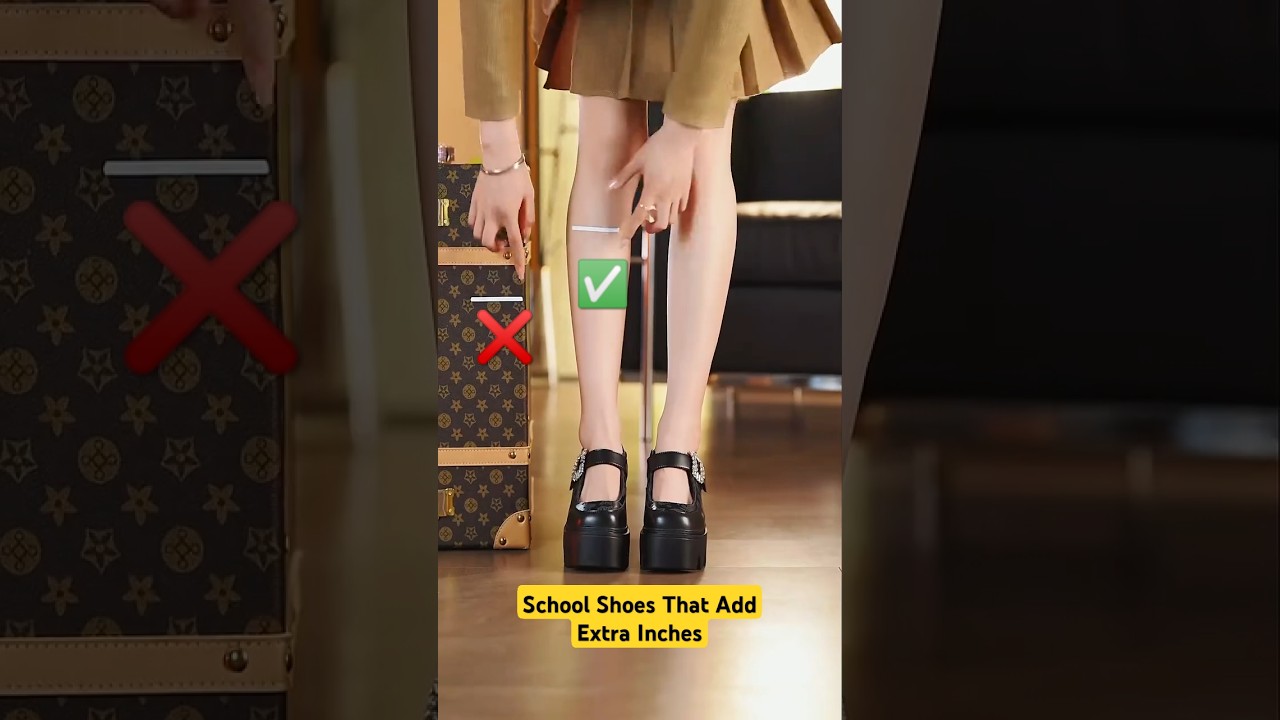 School Shoes That Add Extra Inches 😱 #sheshoe #schoolshoes #girlsshoes #ladiesshoes #fashion #shorts
