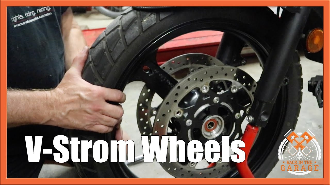 Suzuki V-Strom 650 Wheel Removal Install | Back in the Garage