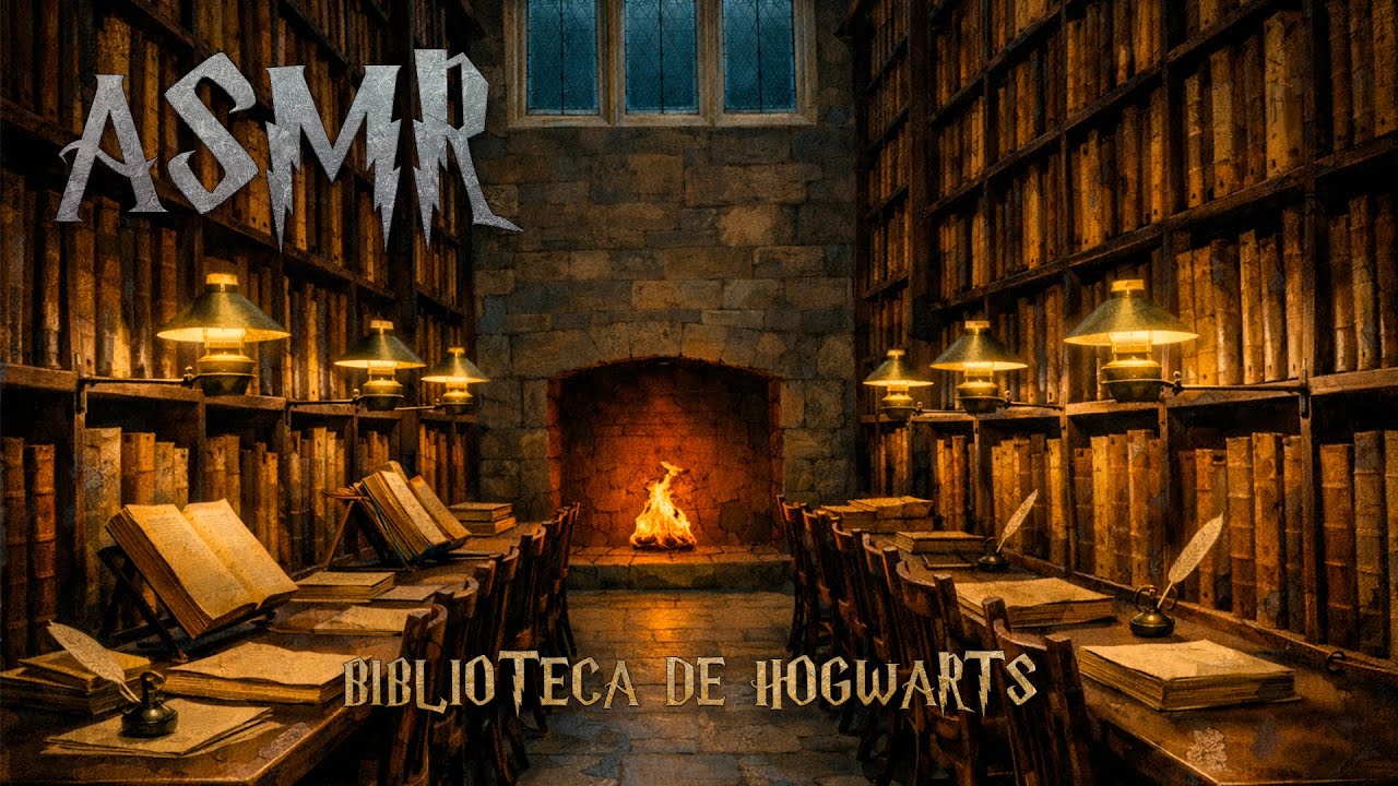 ASMR | Desligue a mente em 10 min (ou menos) na Biblioteca de Hogwarts |