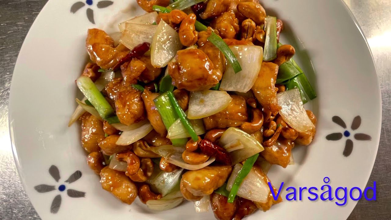 kyckling med cashewnötter