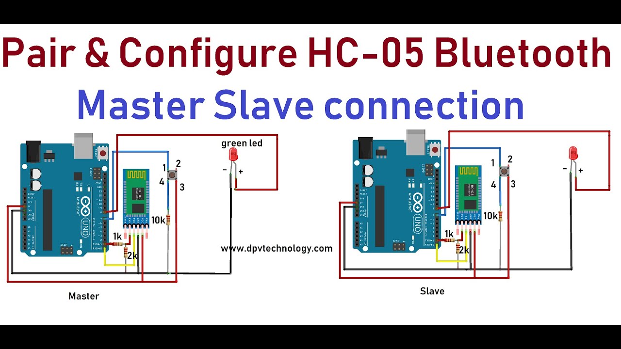 How to Pair HC 05 bluetooth module  as Master Slave mode |Arduino Bluetooth AT Command Configuration