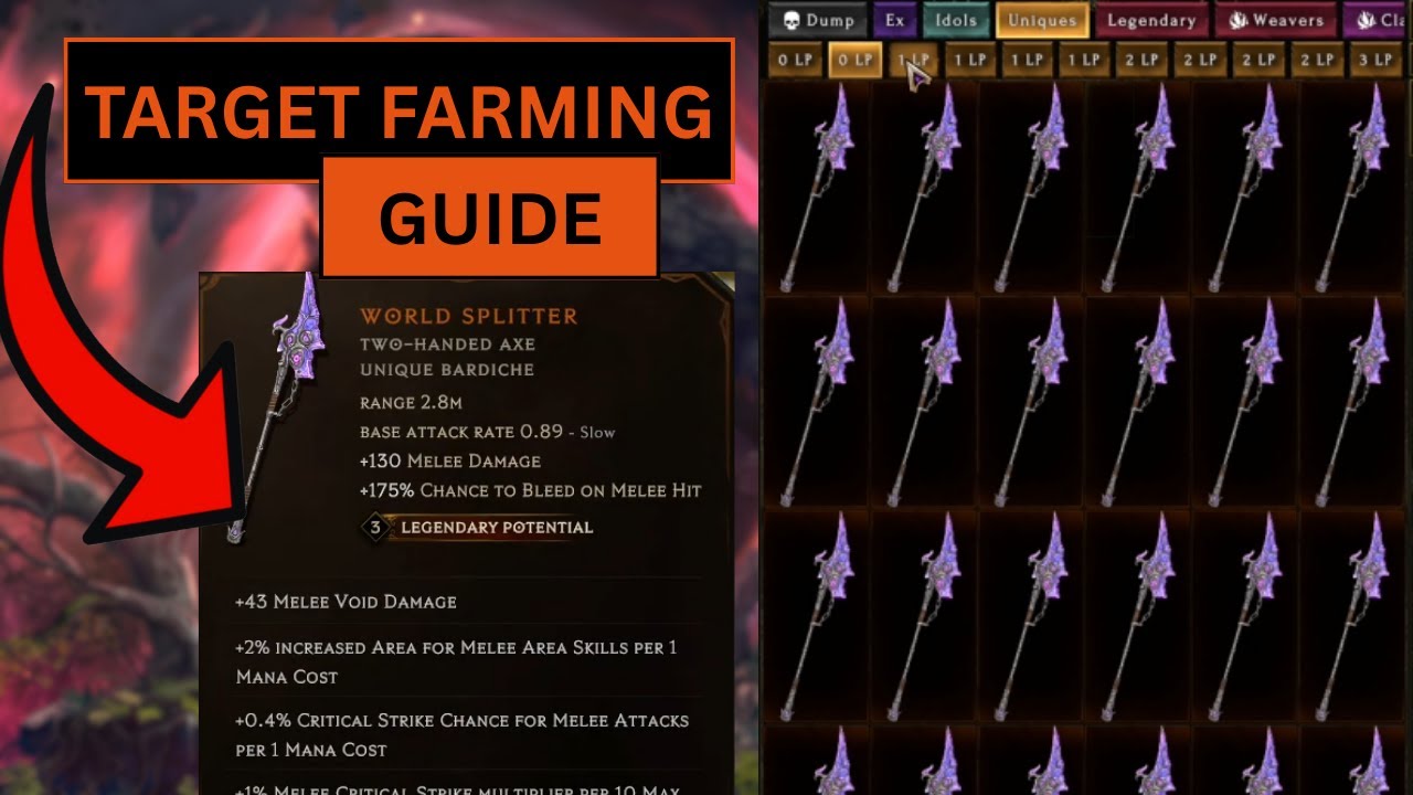 Last Epoch - Target Farming Guide - How to get 3LP Items