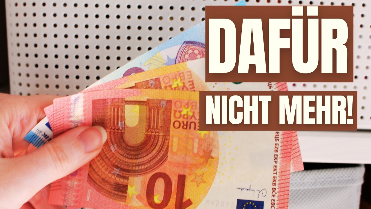 Für diese Dinge verschwende ich kein GELD mehr!