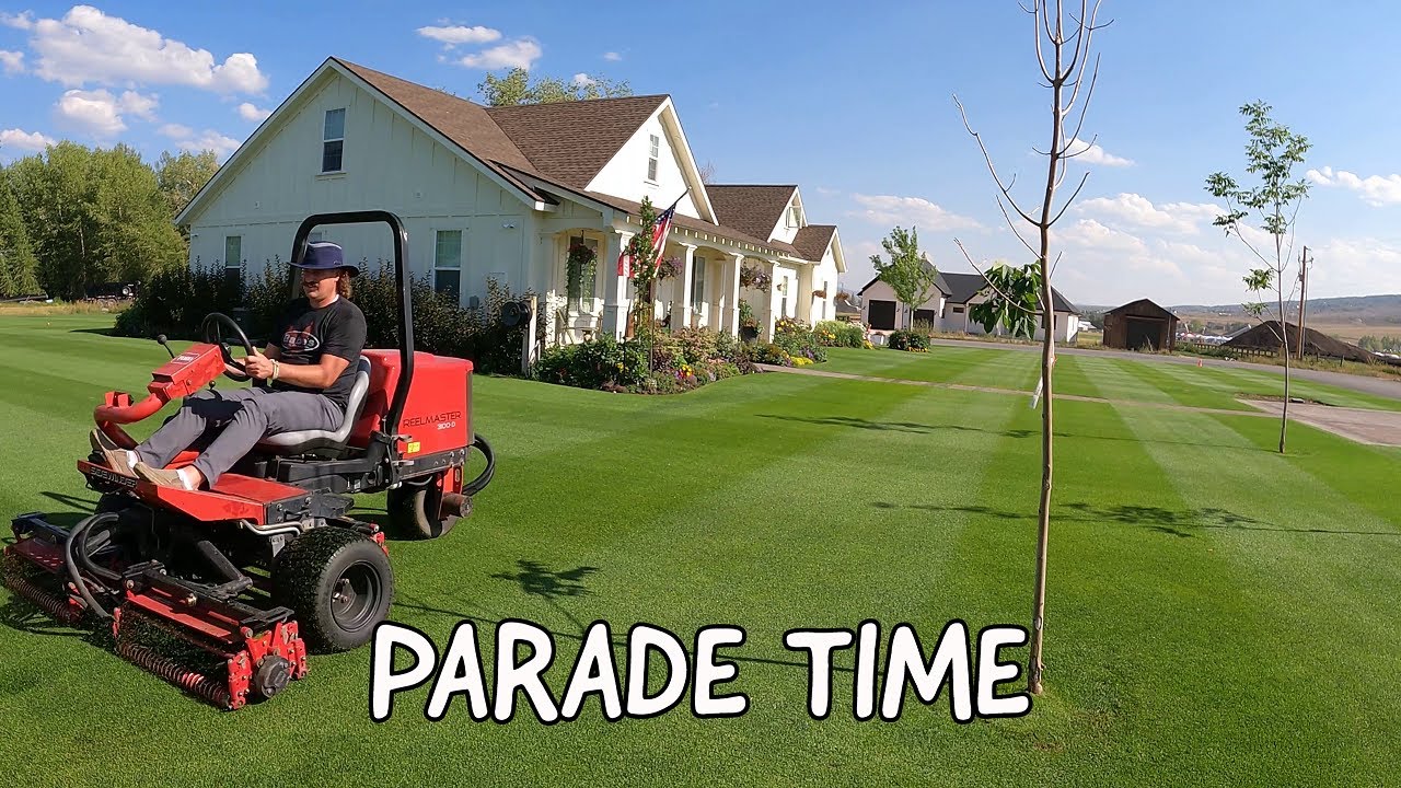 PREPARING THE LAWN FOR A PARADE  TRIPLEX STORY